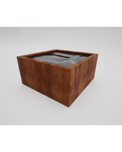 Würfelförmiger Gartenteich - Cortenstahl