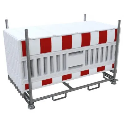 SET mit 20 Absperrschrankengitter auf Stapelpalette SET mit 20 Absperrschrankengitter auf Stapelpalette