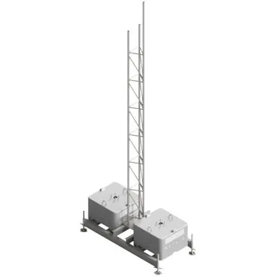 Aufstellvorrichtung mit Gittermast Aufstellvorrichtung mit Gittermast