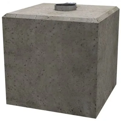 Betonklotz  für Schilderpfosten Betonklotz  für Schilderpfosten