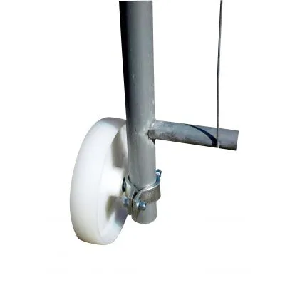 Laufrolle für Bauzaun-Torelement Laufrolle für Bauzaun-Torelement