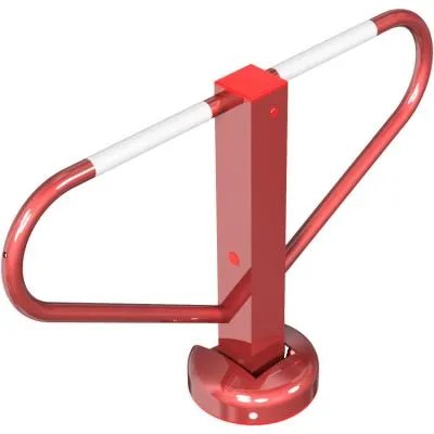 Anfahrsichere Parkplatzsperre umlegbar mit Profilzylinderschloss Anfahrsichere Parkplatzsperre umlegbar mit Profilzylinderschloss