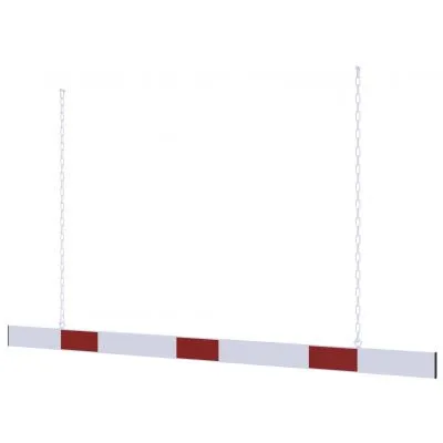 Barriere Aluminiumprofil weiß beschichtet / rot reflektierend