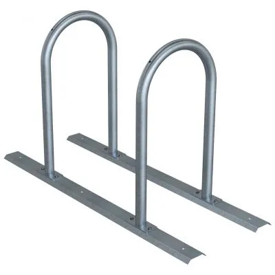 Fahrradanlehnbügel  Reihenanlage Stahlrohr Ø 48 mm