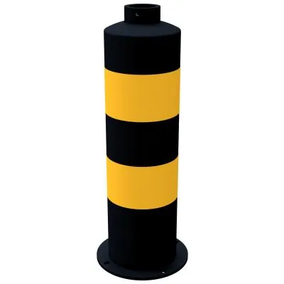 Inselpfosten Ø178x646mm, schwarz - gelb