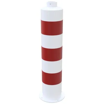 Inselpfosten Ø178x846mm, weiß - rot Inselpfosten Ø178x846mm, weiß - rot