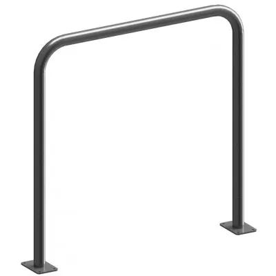 Rohrbügel aus Stahlrohr Ø 48 x 2,5 mm ohne Querholm für Dübelbefestigung Rohrbügel aus Stahlrohr Ø 48 x 2,5 mm ohne Querholm für Dübelbefestigung