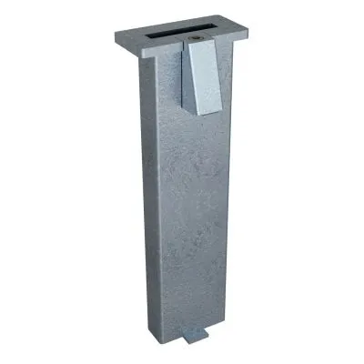 Bodenhülse mit Feststellvorrichtung für Flachstahlanlehnbügel und Vierkantanlehnbügel Bodenhülse mit Feststellvorrichtung für Flachstahlanlehnbügel und Vierkantanlehnbügel