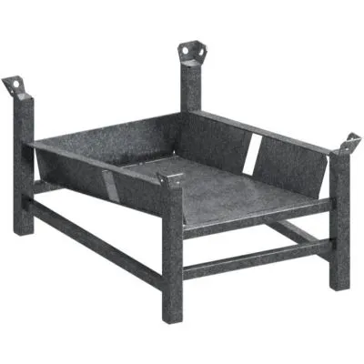 Lager- und Transportpalette für Schnurrpfähle und Absperrleinenhalter