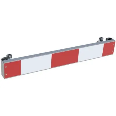 Warnschild mit Rohrschellen