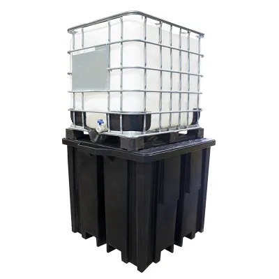 IBC-Auffangwanne aus recyceltem Polyethylen (mit 4-Wege-Gabelstaplerzugang)