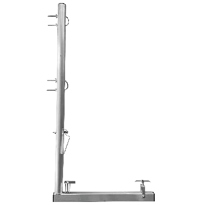 Gerüstpfosten und Halterungen