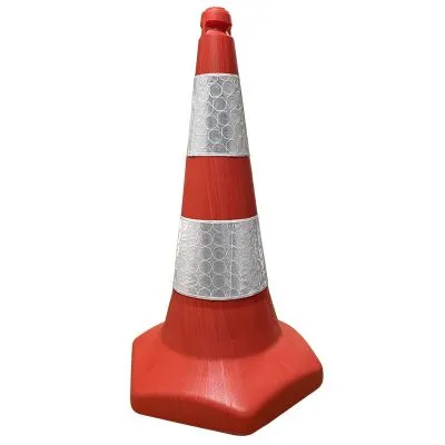 Kingkone Einteiliger Verkehrskegel - 75 cm - Orange - Klasse 3 Reflexion