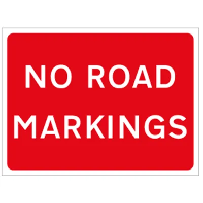 Keine Fahrbahnmarkierungen – Verkehrszeichen