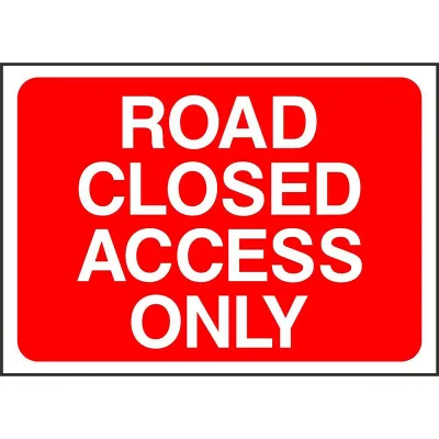 Straße nur mit Zufahrt gesperrt – Verkehrsschild